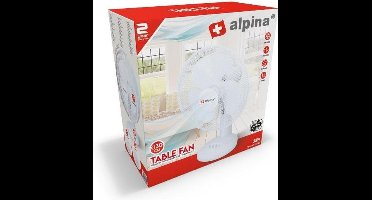 Alpina Tafelventilator – Ø 30 cm – 38 Watt – 3 Ventilatiesnelheden - Wit