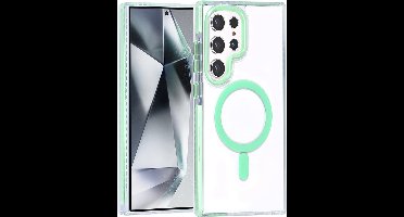 TUNIQ telefoonhoesje voor Samsung Galaxy S24 Ultra - MagSafe backcover met koord - Groen