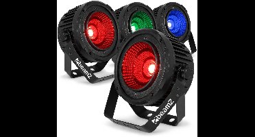 BeamZ set van 4 COB50 compacte LED Parren - Spot met 50W COB LED