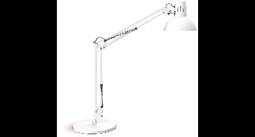 MAULstudy Bureaulamp - Metaal - Wit - E27 Fitting - Kantelbare Arm - Tafellamp