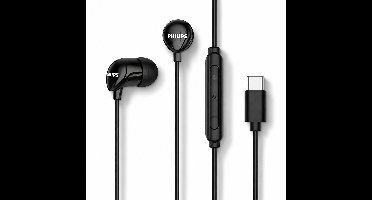 Philips oordopjes met draad - USB-C - Remote met microfoon - zwart