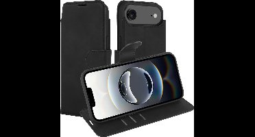 Just in Case hoesje geschikt voor iPhone Air Hoesje met Pasjeshouder - Premium Bookcase - Zwart