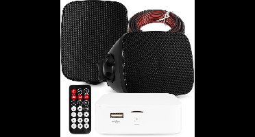 Power Dynamics set van 2 buiten speakers - Waterdichte mini speakerset outdoor - Bluetooth - Zwart