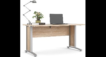 Giga Living Bureau Prima - Grijs/Naturel - 150x80x75cm