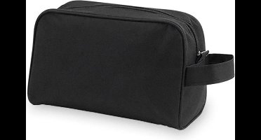 *** Zwarte Toilettas met handvat - Ideaal voor op reis - Handbagage - Vliegtuig - Vakantie Reizen - van Heble® ***