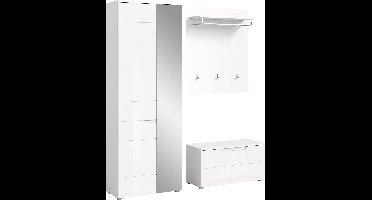 Solero garderobe opstelling S2 wit hoogglans, wit.