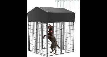 Hondenkennel - 64.9” - Hondenkooi - Heavy Duty Hondenkennel - Pet Gecamoufleerde - Draadkooi - Grote Dierenkooi - Buiten Binnen - Waterdichte Oxford Stof - Klein - Gegalvaniseerde Metalen