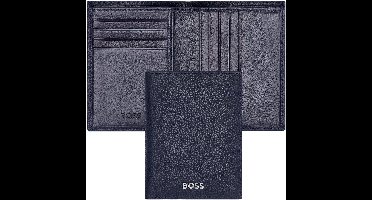 HUGO BOSS Leren Kaarthoes Classic Grained Card Case Dark Blue Donkerblauw