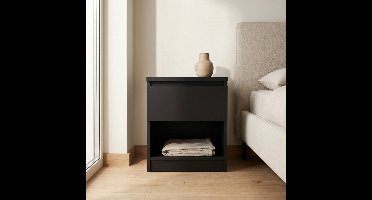 Nachtkastje Ylva 1 lade Matzwart - Giga Living