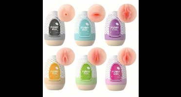 Oneay Anale masturbator voor mannen, geschikt voor mannen, realistische beige textuur, lichtgewicht seksspeeltje voor mannen, zacht en klein eivormig ontwerp.