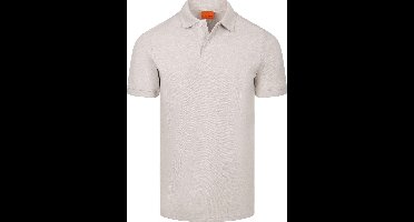 Suitable Poloshirt MEL Pique Sand - Maat M - Heren - Polo shirt Heren met Korte mouw