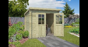 Blokhut Indi 230x230 - Olijfgroen Geïmpregneerd