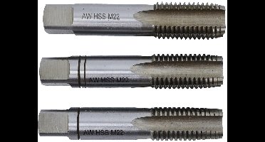 Awtools - Handtapset - M10x1,50 - HSS M2 - 3-delige Set