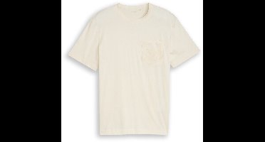 Tom Tailor - T-shirt met borstzak - Maat XXXL - Gardenia White