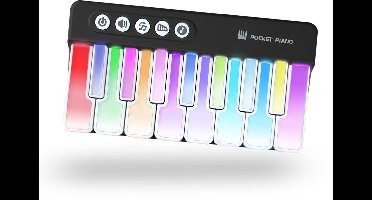 Mini-speelgoedpiano - Draagbare Zakpiano - Verlicht Elektronisch Toetsenbord - Mini-elektronisch Accordeon - Leuk Speelgoed - Educatief Muziekspeelgoed Voor Kinderen - Feest- En Verjaardagscadeau Voor Peuters - Zwart