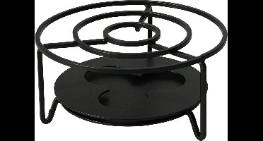 Rechaud RVS 160x80mm - zwart.