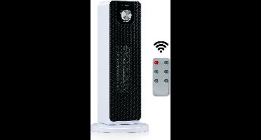 alpina Elektrische Verwarming 2000W - Keramische Ventilatorkachel met Handvat en Omvalbeveiliging - Oscillerende Ventilator Kachel voor Ruimtes tot 20m2 - 21 x 21 x 46 cm