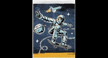 Haza astronaut uitdeelzakjes ruimtefeestje 8 stuks papier.