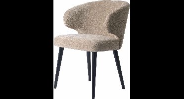 PTMD - Eetkamerstoel Fiori - Beige - 57x56x80cm