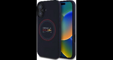 Red Bull Racing Silicone Red Ring Back Cover hoesje met MagSafe voor Apple iPhone 16 Plus - Donkerblauw