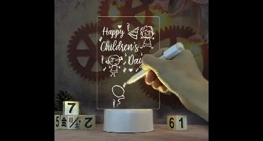 Led Notitiebord - Led Bord Tekst - Schrijfbord - Bureau Decoratie - Verticaal