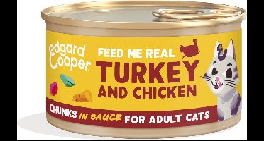 Edgard & Cooper Kattenvoer Chunks Kip - Kalkoen 85 gr