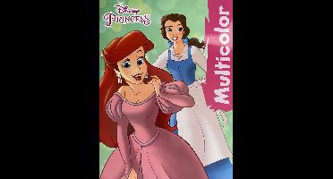 Multicolor - Disney Princess Roze - Kleurboek - 32 Pagina's - 17 Kleurplaten en 17 Voorbeelden - Voor Kinderen - Knutselen - Creatief - Uitermate Geschikt voor Kleurpotloden en Wasco