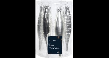 6 kerstpegels zilver glans