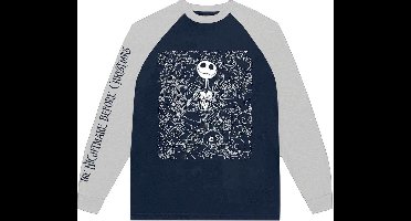 Disney The Nightmare Before Christmas - Jack Crowd Longsleeve shirt - 2XL - Blauw/Grijs