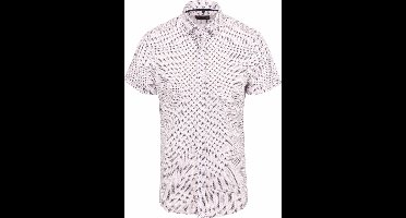 Suitable Short Sleeve Overhemd Print Multicolour - Maat S - Heren - Casual Shirt
