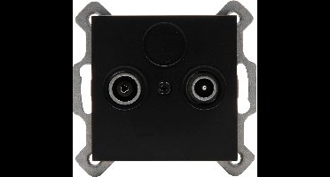 KOPP - Televisie/Radio Contactdoos - Wandcontactdoos Coax - Athenis HK07 - Inbouw - Mat Zwart
