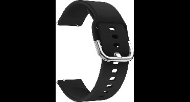 New Age Devi - Zwart Horlogebandje - Geschikt voor Samsung Gear S3 Frontier Gear S3 Classic en Galaxy Watch 46mm - Siliconen Bandje