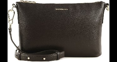MANDARINA DUCK Leren Schoudertas Luna Pochette Mole Donkerbruin