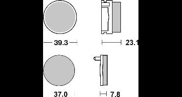 637si sinter off road sbs remblok voor yamaha 200 yfs blaster quad