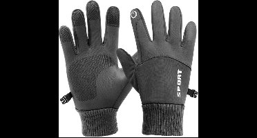 *** Tech Fleece Handschoenen Maat L - Stijlvolle donkergrijze handschoenen met waterdichte touchscreen functie - scooter, fiets en wandeltochten - Ideaal voor sportactiviteiten - van Heble® ***
