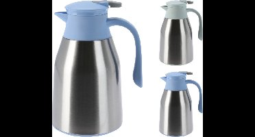 van der Meulen koffiekan RVS 1000ml zilver thermoskan.
