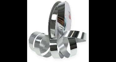 Glanzend krullint 19mm 100m zilver