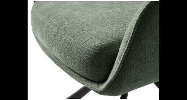 Eetkamerstoel Cowley draaibaar - Chenille - Bosgroen - 59x65x86 cm - eetkamerstoelen set van 2