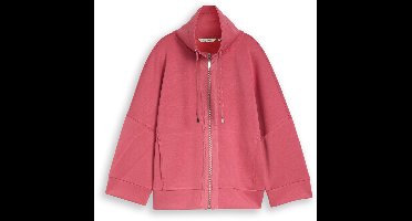 Tom Tailor - Boxy fit scuba-sweatjack - Maat S - cozy pink