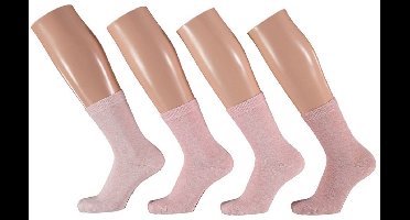 Apollo - 8-Pack - Katoenen Herensokken - Pique Boord - Dagelijks - Heren / Dames - multi roze - 31-34 - 158360000