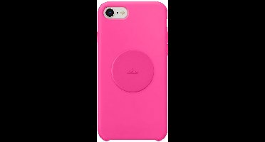 Puro, Hoesje geschikt voor iPhone 6 / 7 / 8 / SE (2022) - Icon Series Siliconen met Metalen Plaat, Fuchsia