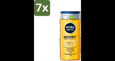 NIVEA Men Boost Douchegel 250 ml - Bulkverpakking - 7 stuks