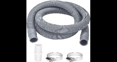Verlengstuk Afvoerslang voor Wasmachines - Universele 3M Afvoerslang met Slangadapter en Klemmen