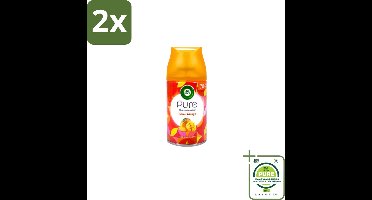 Air Wick – Luchtverfrisser Navulling – Island Mango – 250 ml - Voordeelverpakking - 2 stuks - Luchtverfrisser - Tropische geur