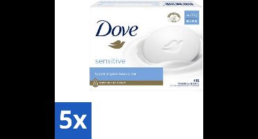 5 x Dove Zeep - Sensitive 4 x 90 gr. - Gevoelige Huid - Zeep Voor Gevoelige Huid - Milde Zeep - Zeep Voor Handen - Zeep Voor Lichaam