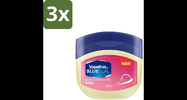 3 x Vaseline Baby – Beschermende Jelly – Blue Seal Gentle Protective – 100 ml - Babyhuidbescherming - Luieruitslag - Droge Huid - Huidbarrière - Uitdroging
