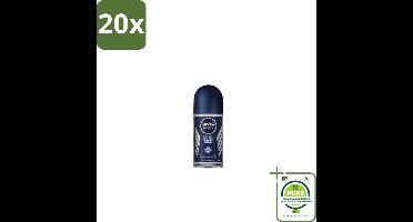 20 x Nivea Men – Deodorant Roller – Cool Kick – 50 ml - Grootverpakking - Deodorant Roller - Frisse Geur - Zweetbescherming - Geurverfrissend - Huidvriendelijk