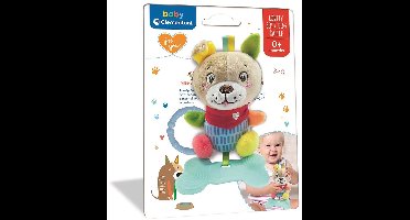 Clementoni - Baby Rammelaar- Hond - Een Zachte Speelervaring met bijtspeeltje - vanaf 0 maanden
