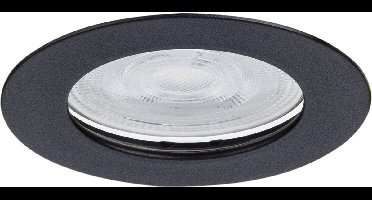 Integral inbouwspot Zwart rond IP65 | zaagmaat 6cm | incl. GU10 fitting excl. lichtbron | GU10