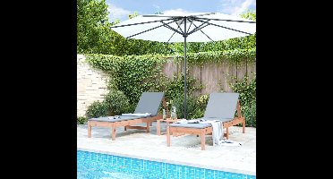 Houten Ligstoel – Houten Loungestoel – Buitenstoel – Tuinstoel – Verstelbare Rugleuning – Massief Vurenhout